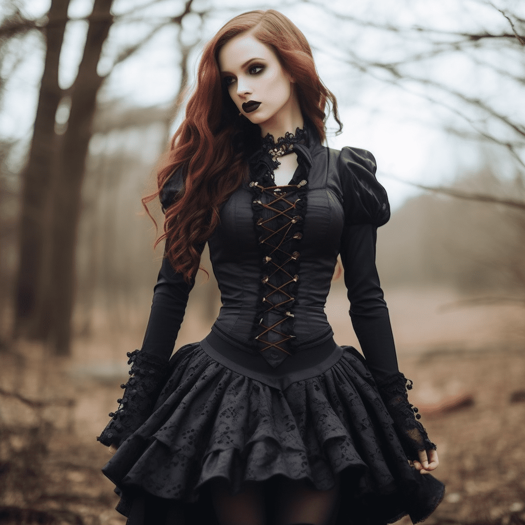 goth cottagecore outfits 