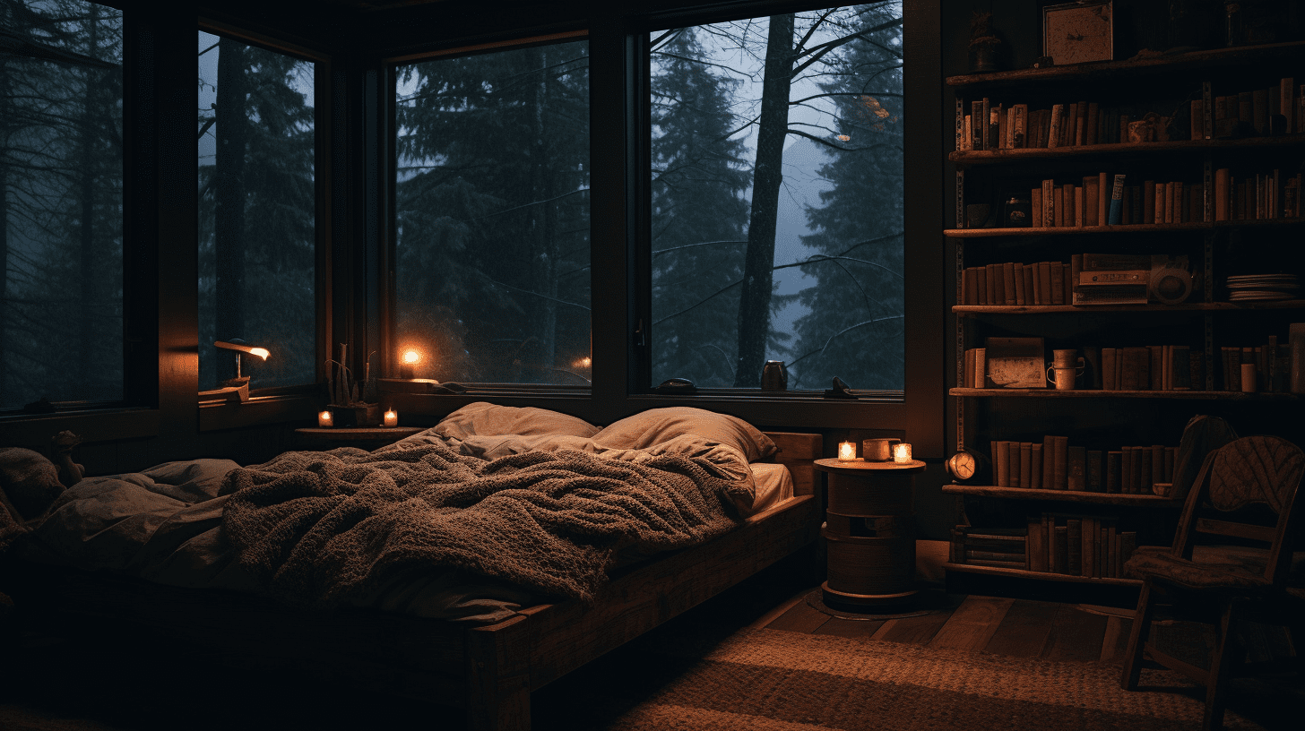 dark cottagecore bedroom