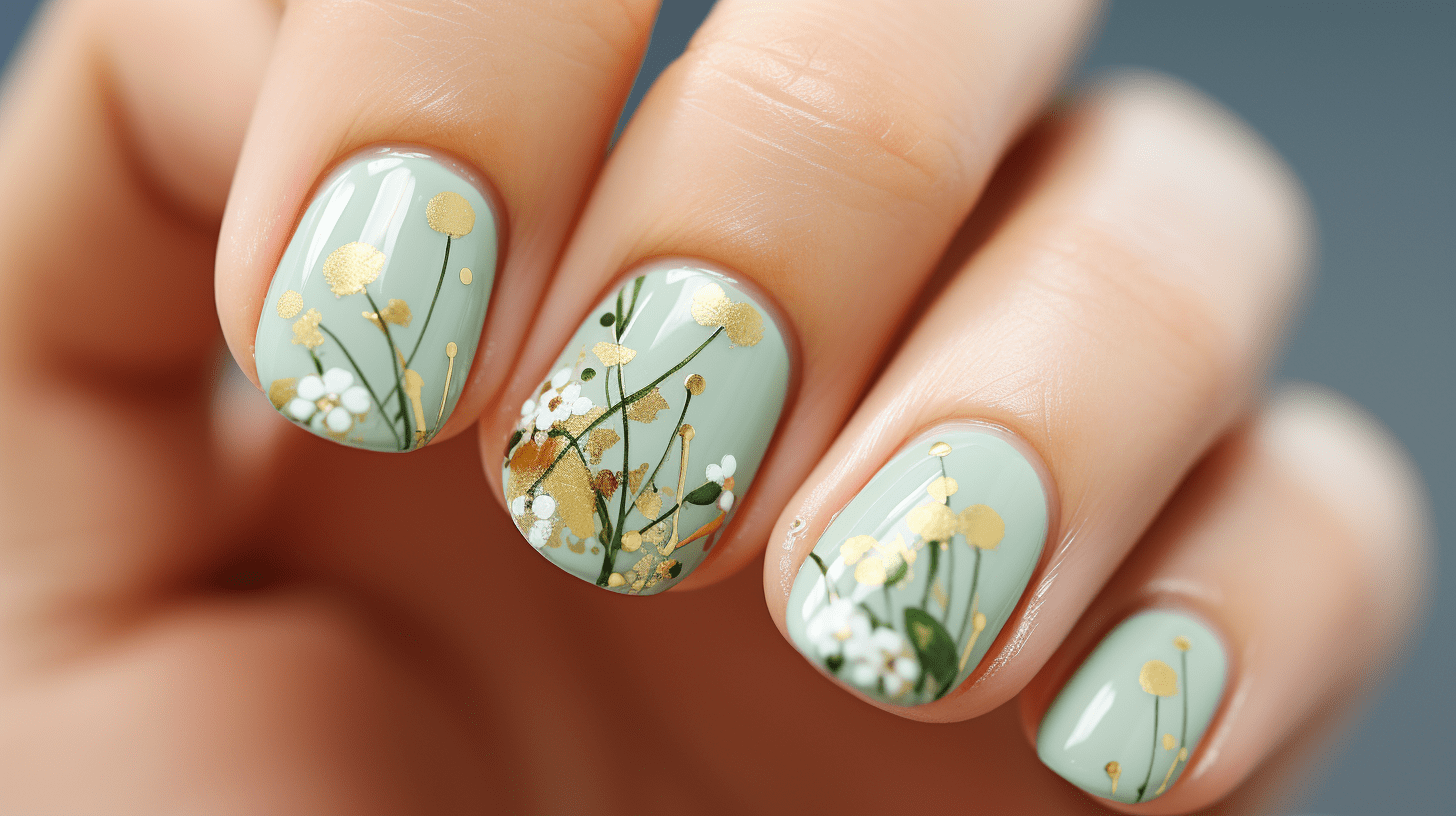 Cottagecore nails