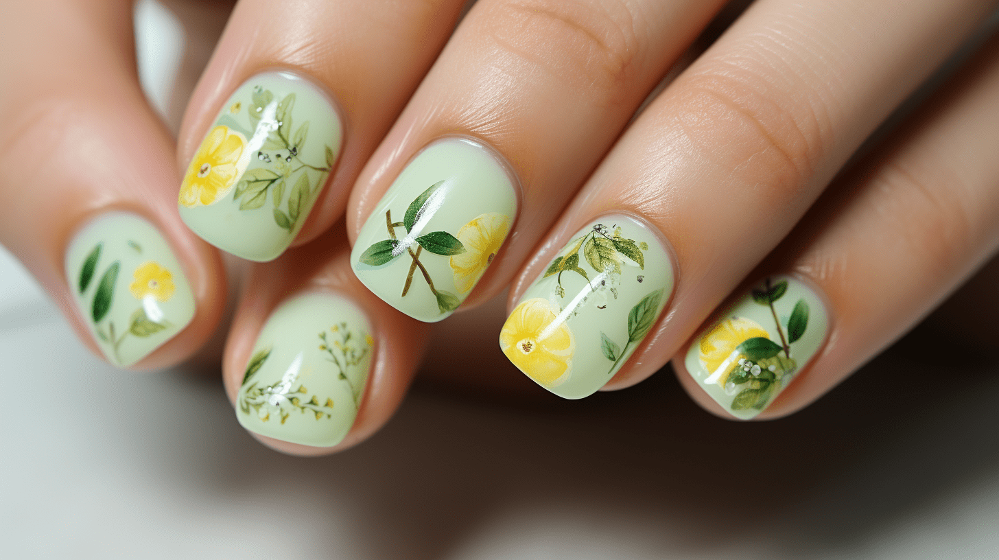 Cottagecore nails