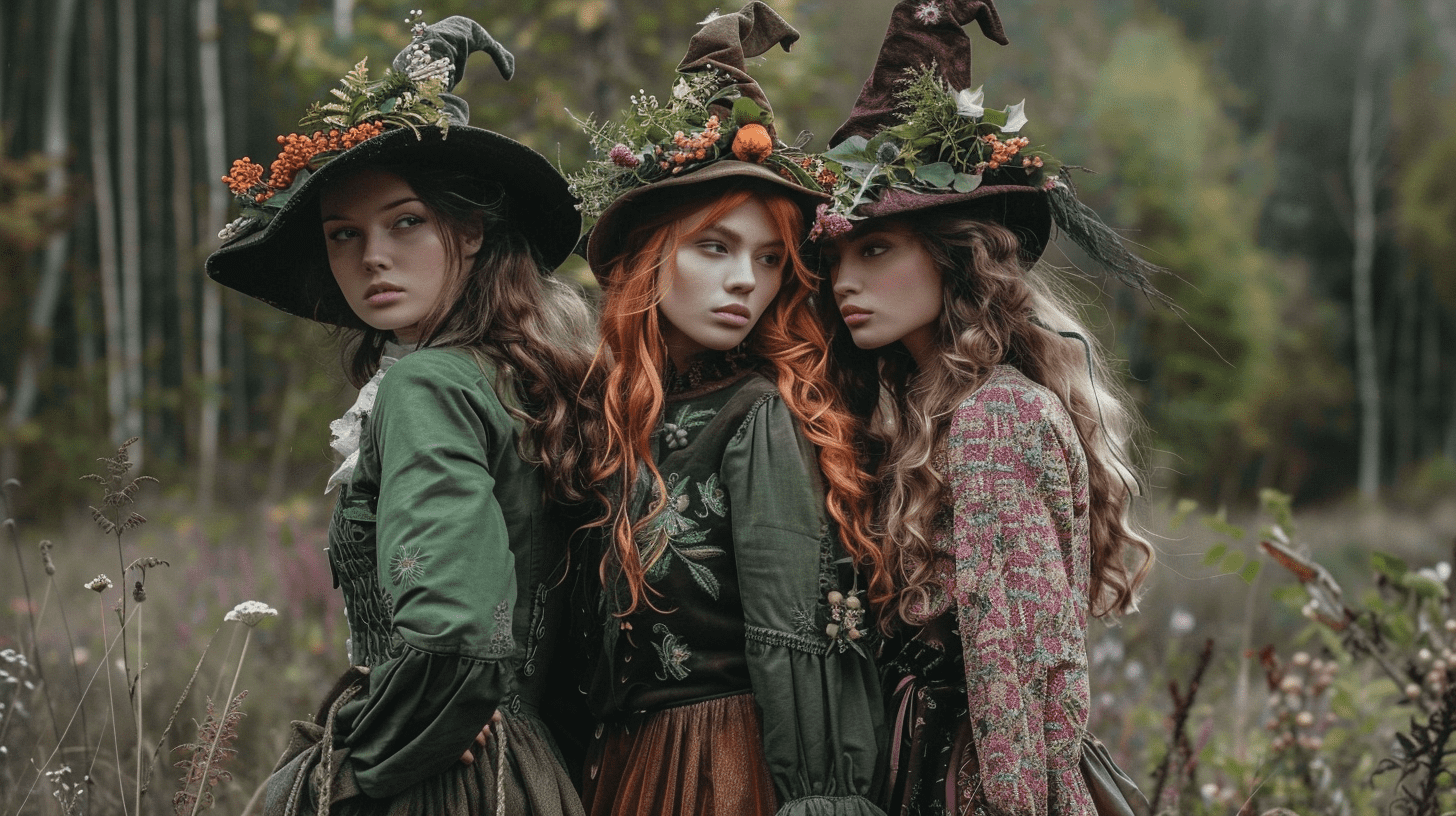 cottagecore witch outfits