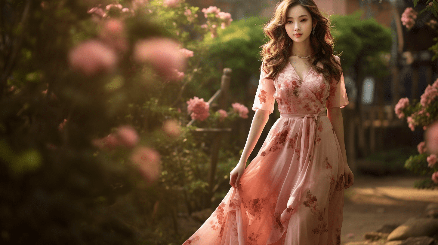pink cottagecore dress