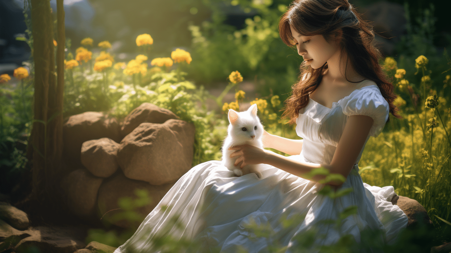 white cottagecore dress