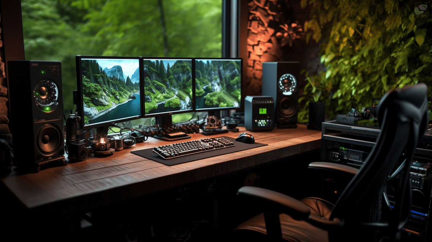 cottagecore gaming setup