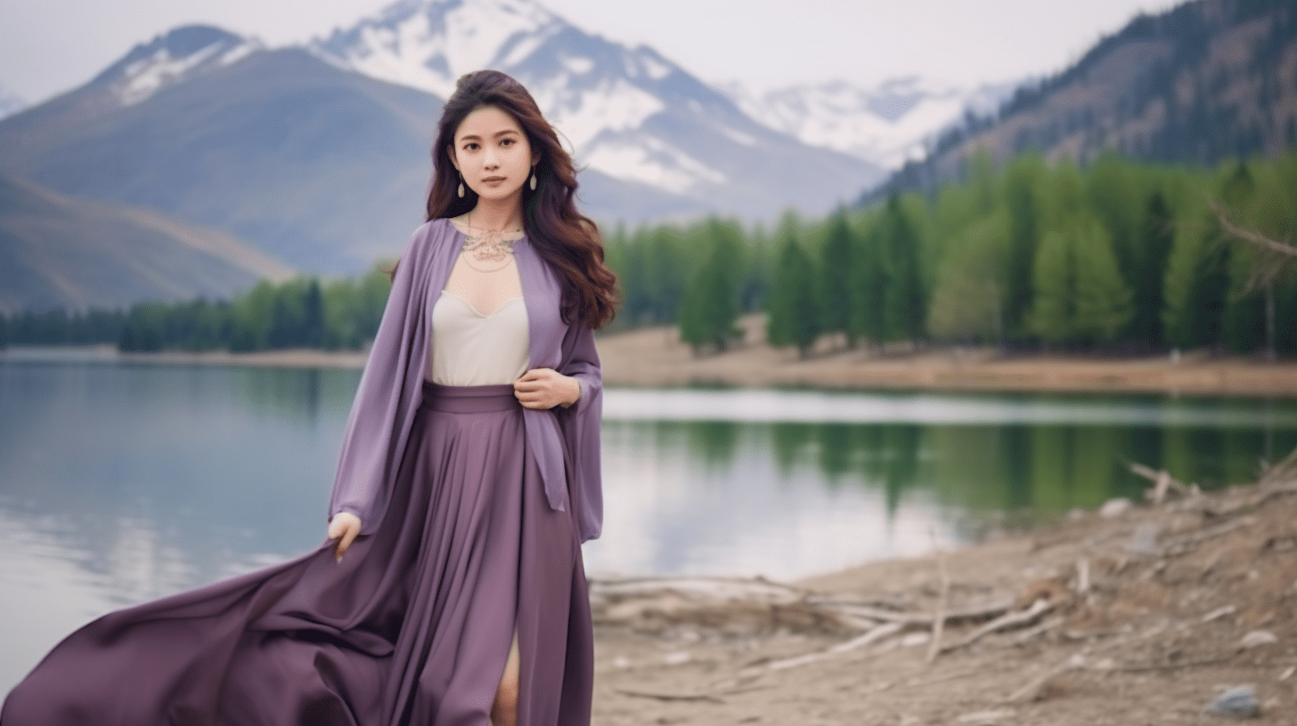 purple cottagecore dress