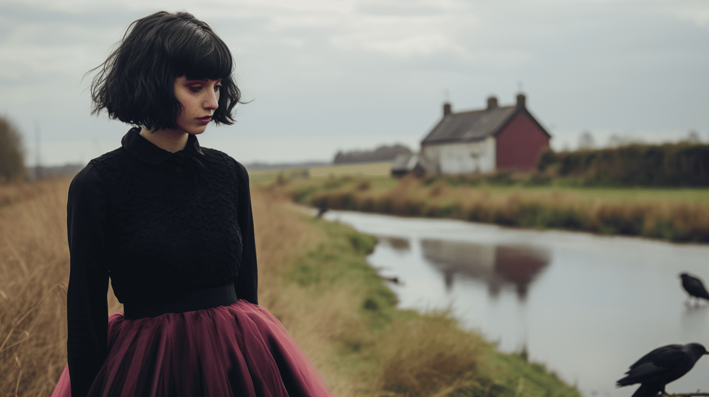 goth cottagecore outfits