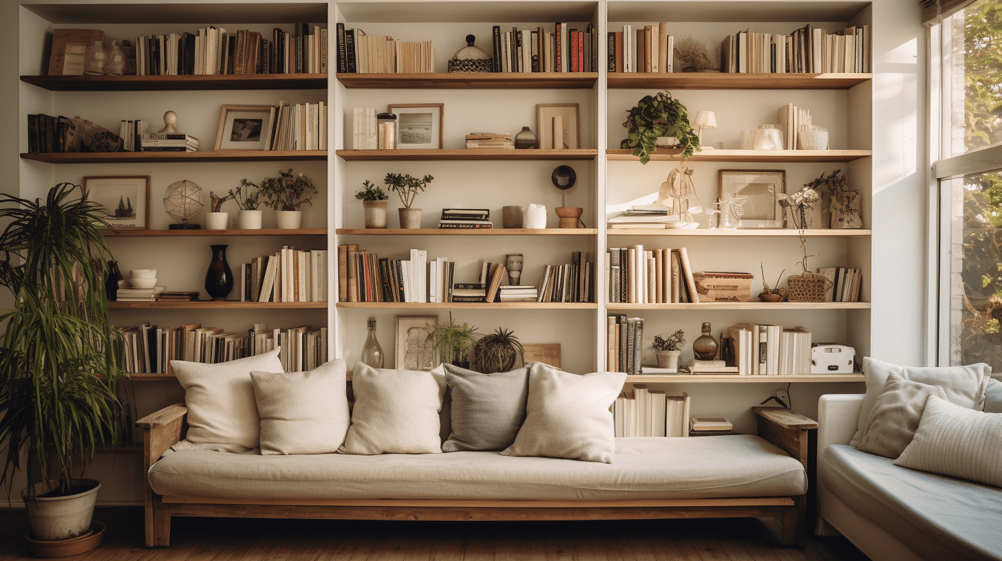 cottagecore bookshelf