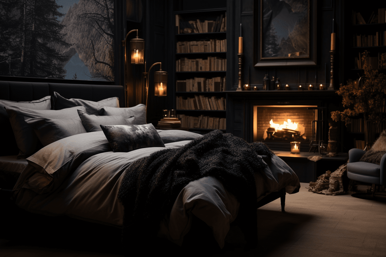 dark cottagecore bedroom