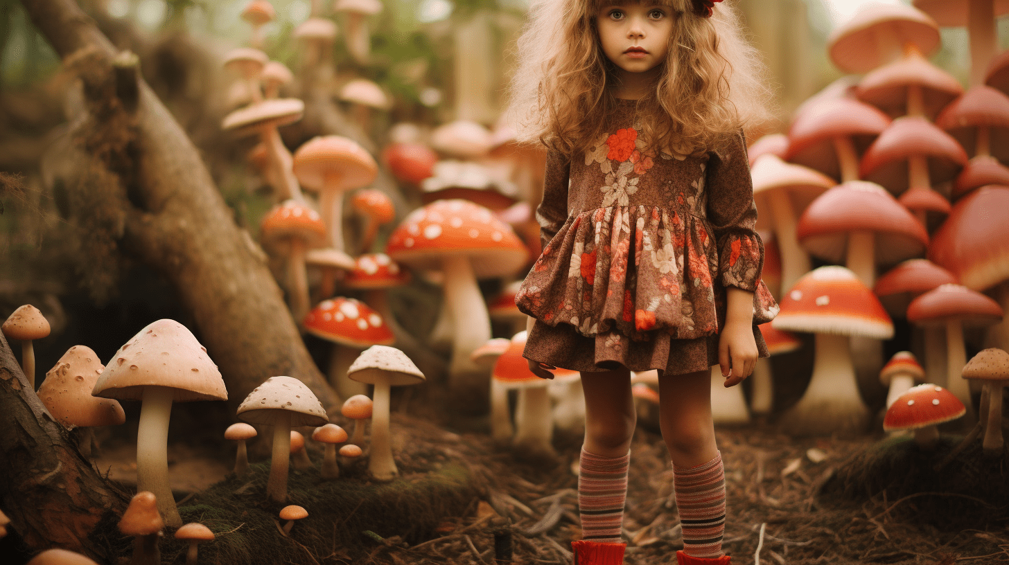 mushroom dress cottagecore