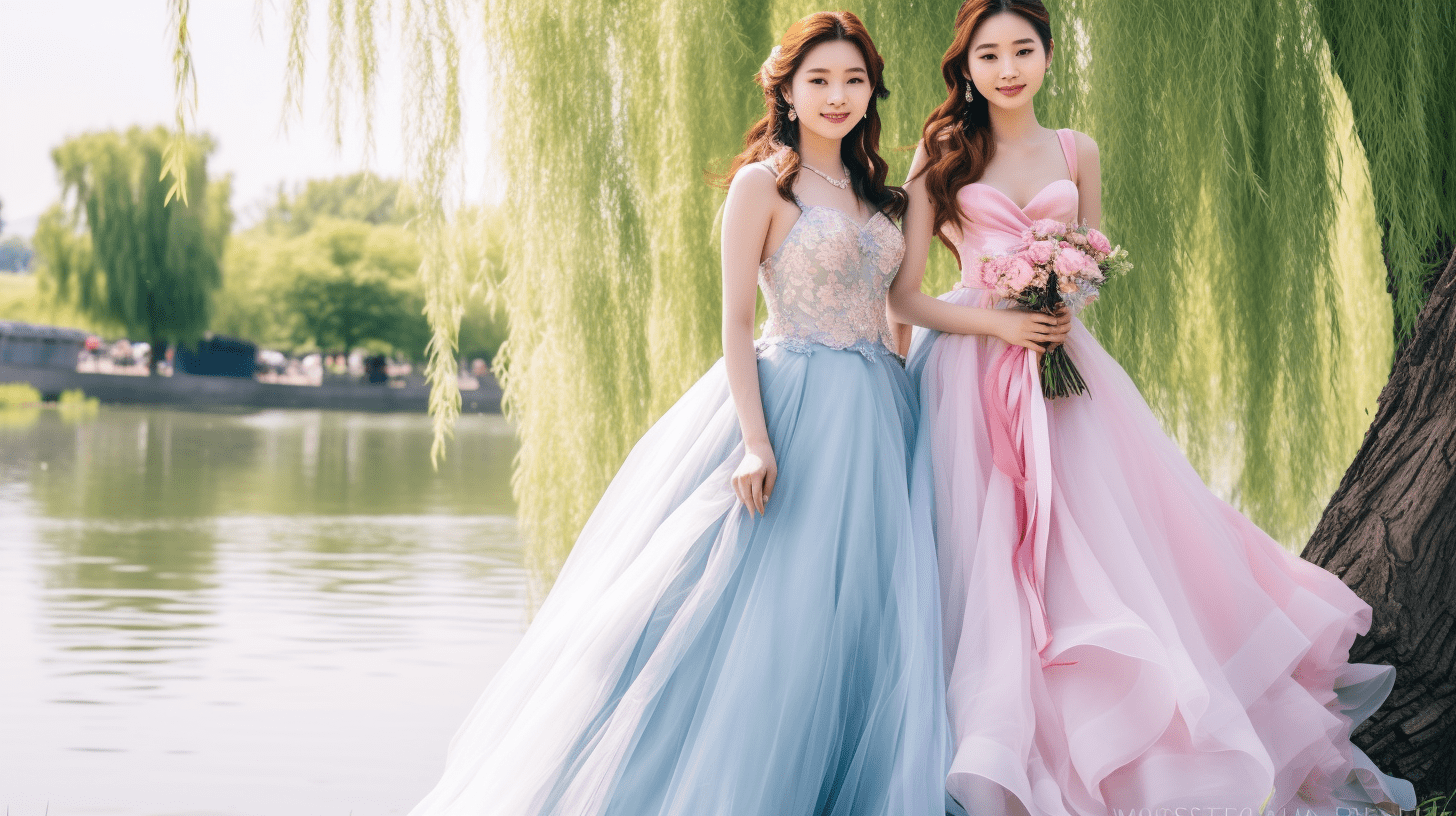 Elegant cottagecore prom dresses