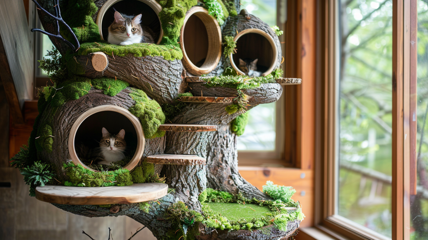 cottagecore cat tree