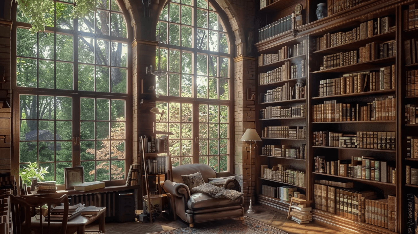 cottagecore library